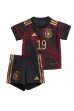 Duitsland Leroy Sane #19 Babytruitje Uit tenue Kind WK 2022 Korte Mouw (+ Korte broeken)